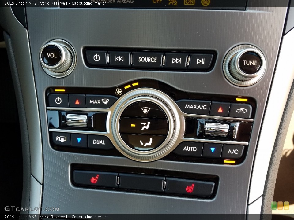 Cappuccino Interior Controls for the 2019 Lincoln MKZ Hybrid Reserve I #130378650