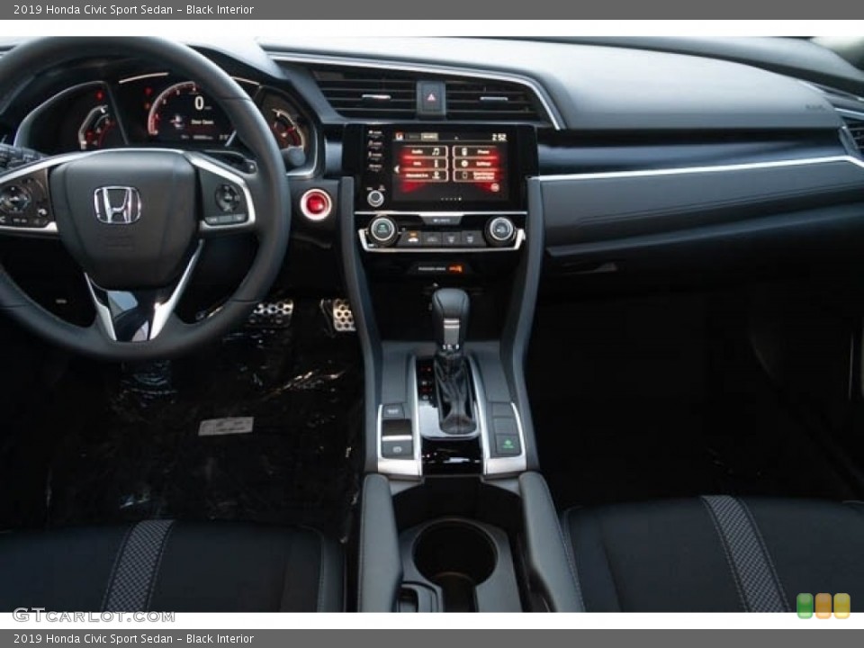 Black Interior Dashboard for the 2019 Honda Civic Sport Sedan #130394552