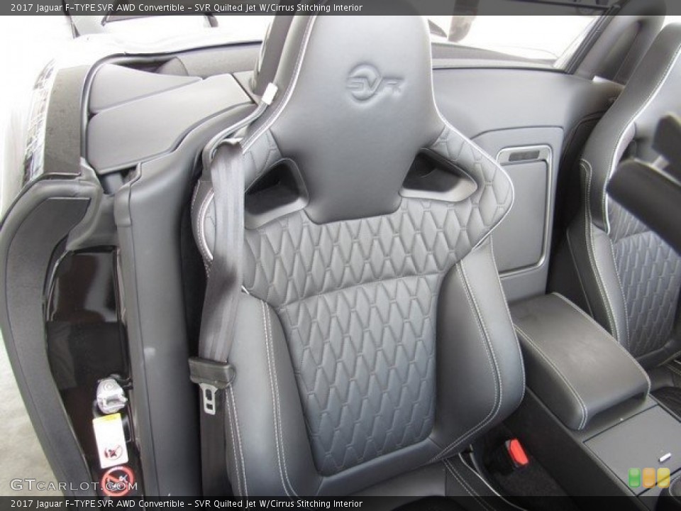 SVR Quilted Jet W/Cirrus Stitching Interior Front Seat for the 2017 Jaguar F-TYPE SVR AWD Convertible #130397255