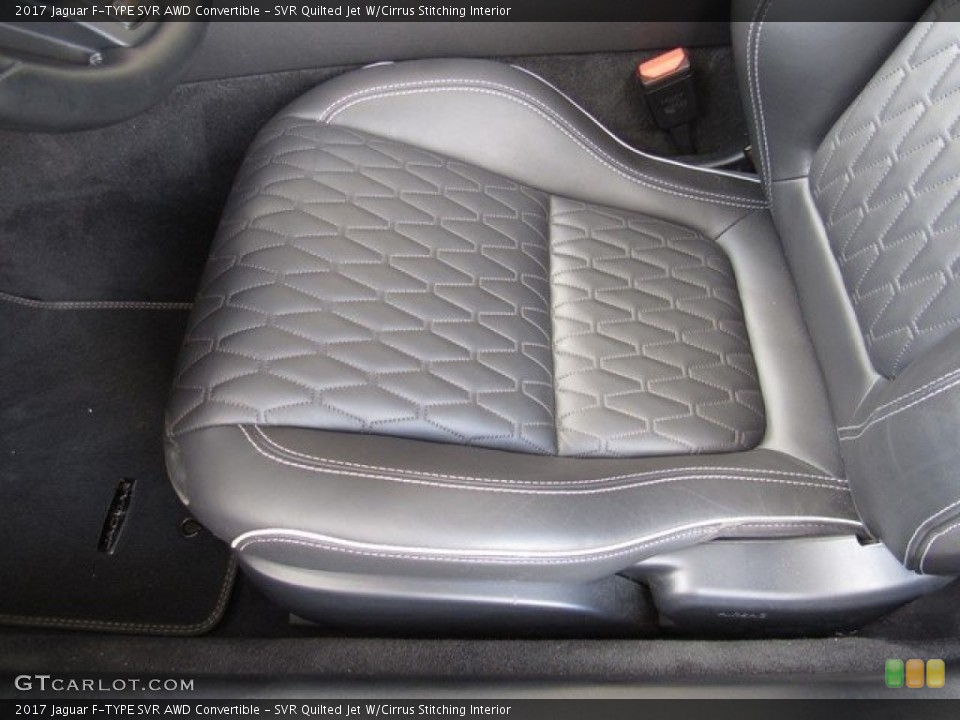 SVR Quilted Jet W/Cirrus Stitching Interior Front Seat for the 2017 Jaguar F-TYPE SVR AWD Convertible #130397363