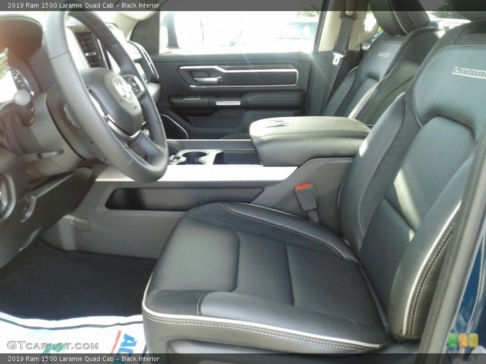 Black Interior Front Seat for the 2019 Ram 1500 Laramie Quad Cab #130399976