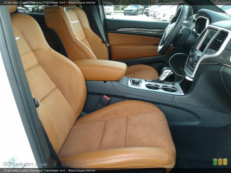Black/Sepia Interior Front Seat for the 2018 Jeep Grand Cherokee Trackhawk 4x4 #130403804