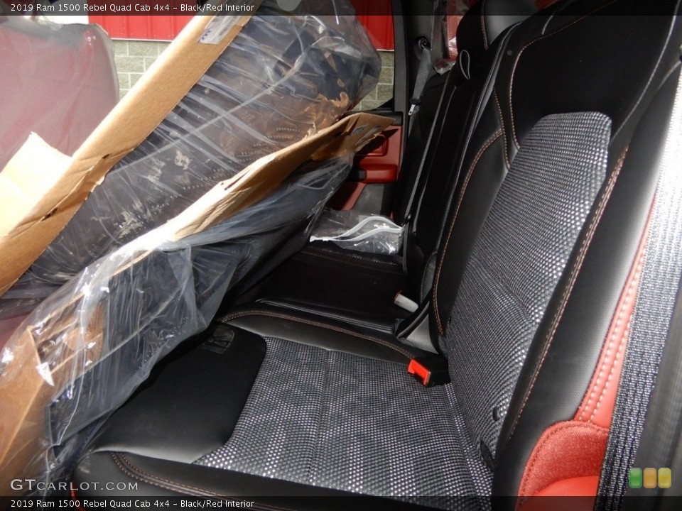 Black/Red Interior Rear Seat for the 2019 Ram 1500 Rebel Quad Cab 4x4 #130407665