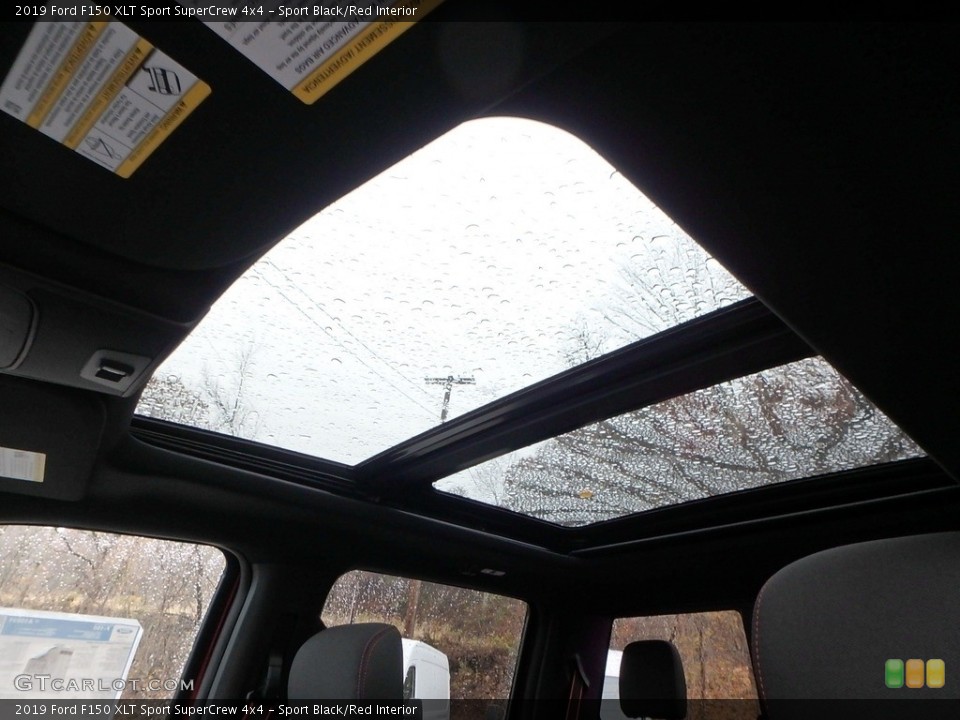 Sport Black/Red Interior Sunroof for the 2019 Ford F150 XLT Sport SuperCrew 4x4 #130416710