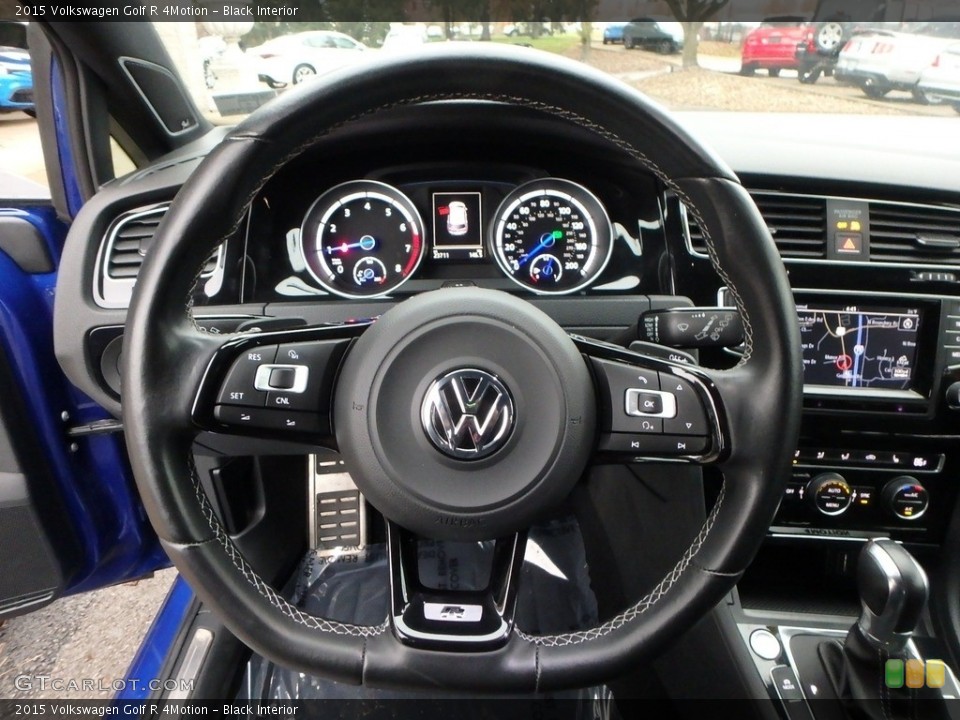Black Interior Steering Wheel for the 2015 Volkswagen Golf R 4Motion #130423406