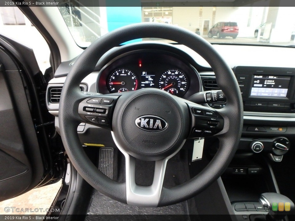 Black Interior Steering Wheel for the 2019 Kia Rio S #130424831