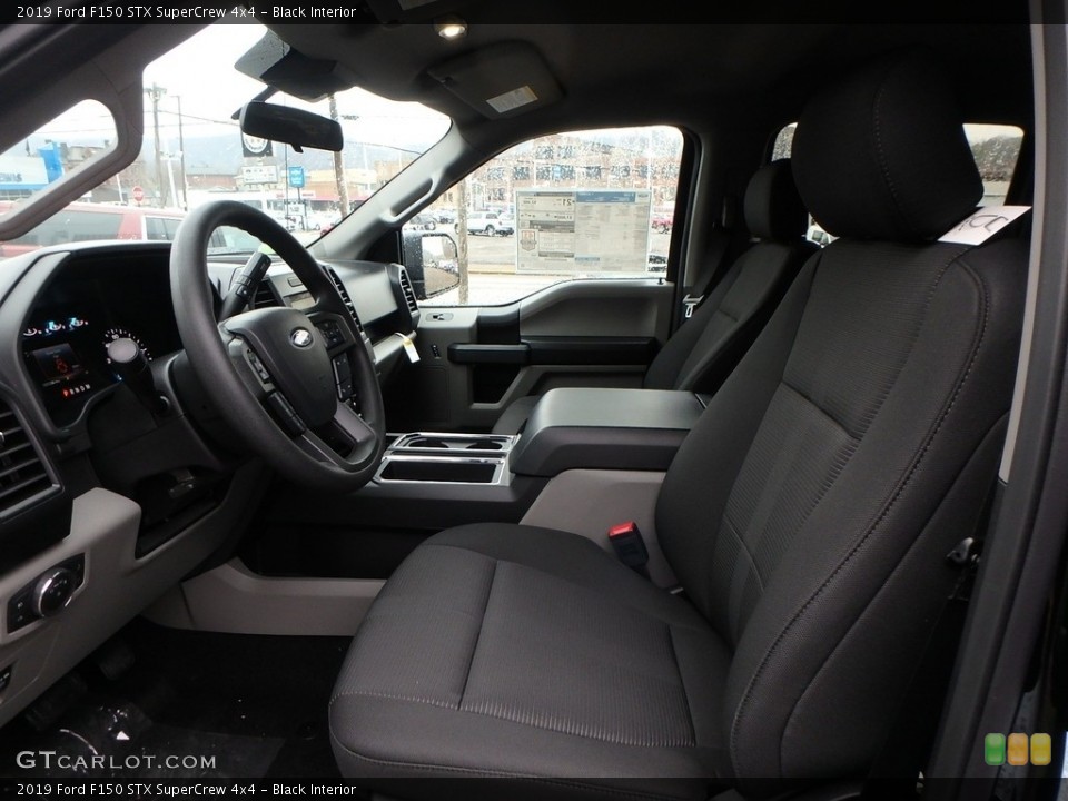 Black Interior Front Seat for the 2019 Ford F150 STX SuperCrew 4x4 #130427924