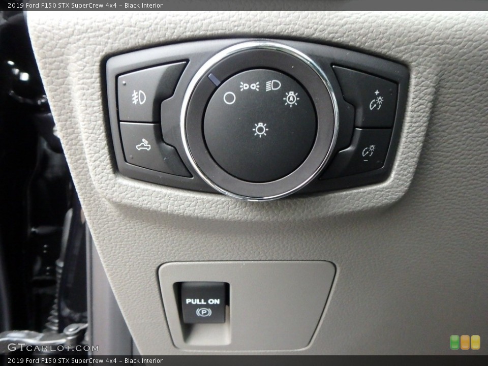Black Interior Controls for the 2019 Ford F150 STX SuperCrew 4x4 #130428130