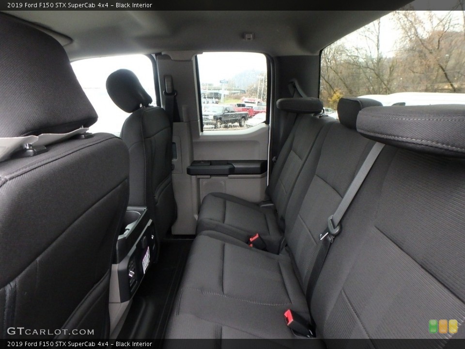 Black Interior Rear Seat for the 2019 Ford F150 STX SuperCab 4x4 #130428869