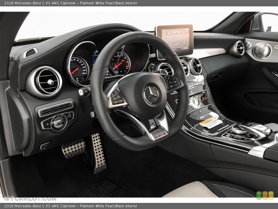 Platinum White Pearl/Black Interior Dashboard for the 2018 Mercedes-Benz C 63 AMG Cabriolet #130431628