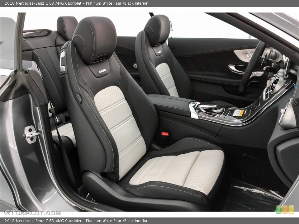 Platinum White Pearl/Black Interior Photo for the 2018 Mercedes-Benz C 63 AMG Cabriolet #130431658