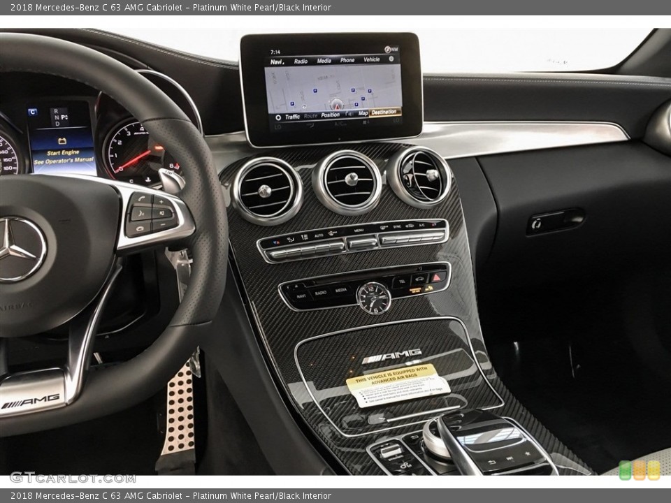 Platinum White Pearl/Black Interior Dashboard for the 2018 Mercedes-Benz C 63 AMG Cabriolet #130431676
