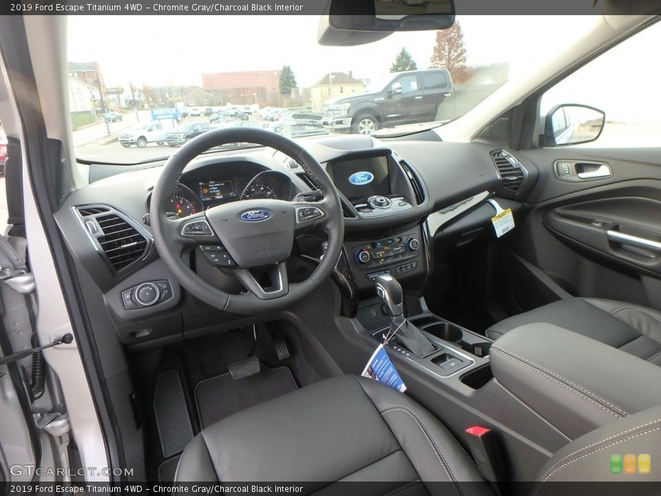 Chromite Gray/Charcoal Black Interior Photo for the 2019 Ford Escape Titanium 4WD #130433434