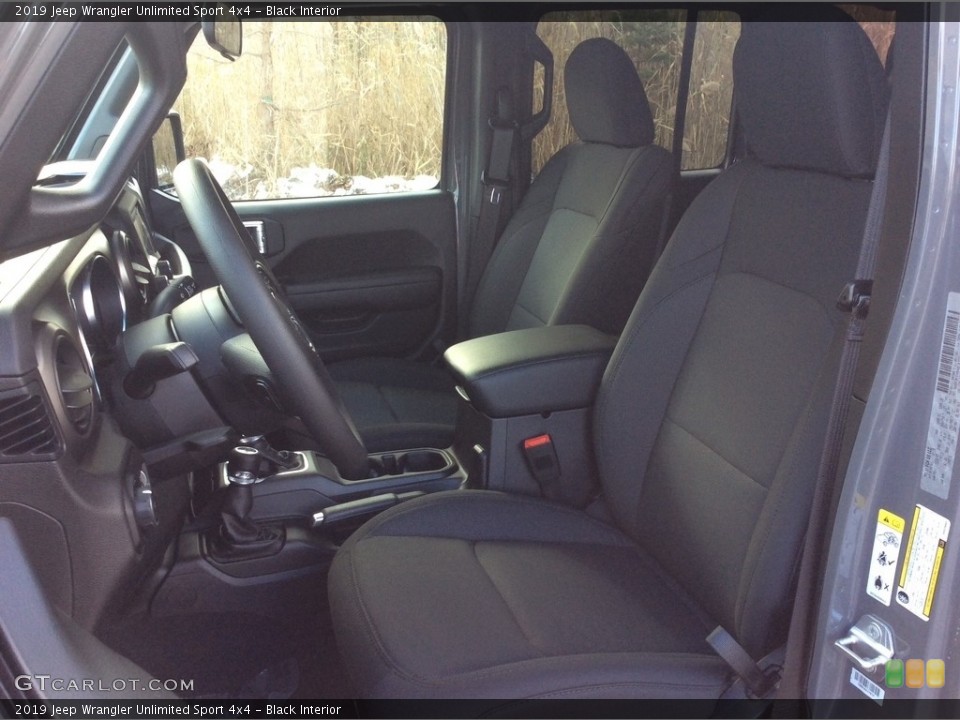 Black Interior Front Seat for the 2019 Jeep Wrangler Unlimited Sport 4x4 #130441711