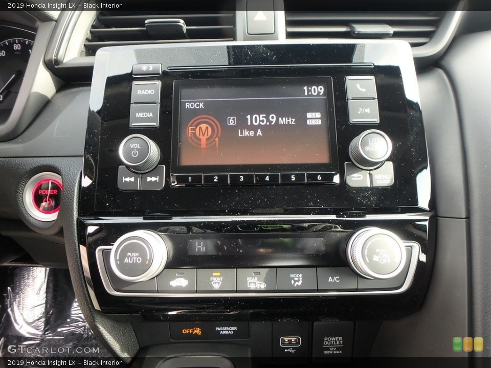 Black Interior Controls for the 2019 Honda Insight LX #130442845