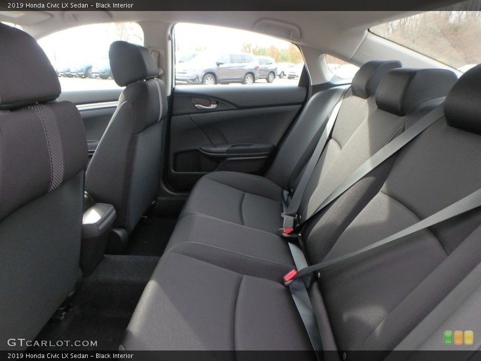 Black Interior Rear Seat for the 2019 Honda Civic LX Sedan #130443061