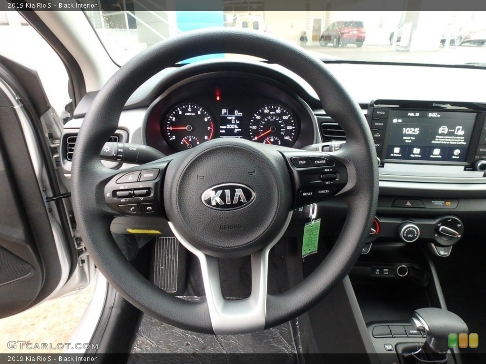 Black Interior Steering Wheel for the 2019 Kia Rio S #130443484