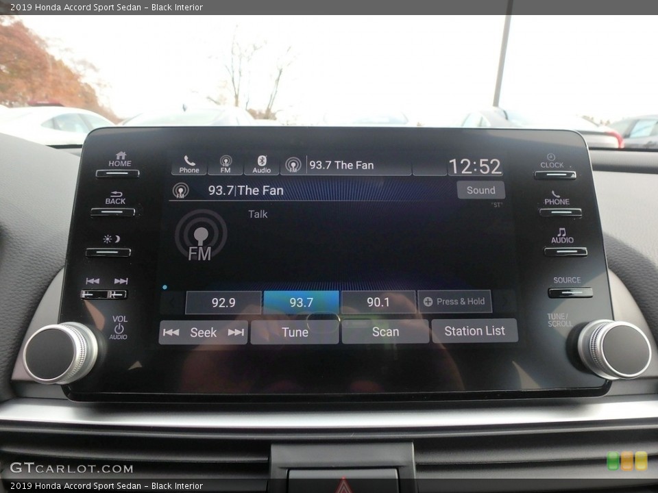 Black Interior Controls for the 2019 Honda Accord Sport Sedan #130443841