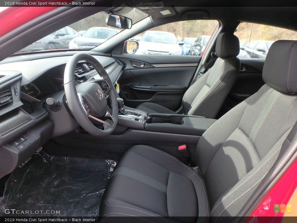Black Interior Front Seat for the 2019 Honda Civic Sport Hatchback #130444042