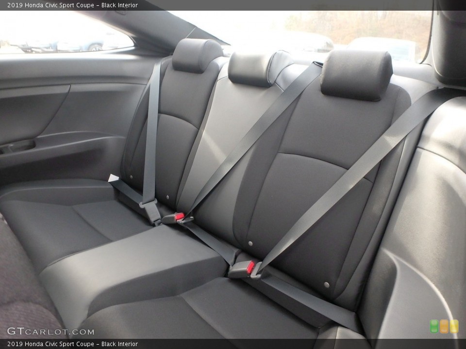 Black Interior Rear Seat for the 2019 Honda Civic Sport Coupe #130444381