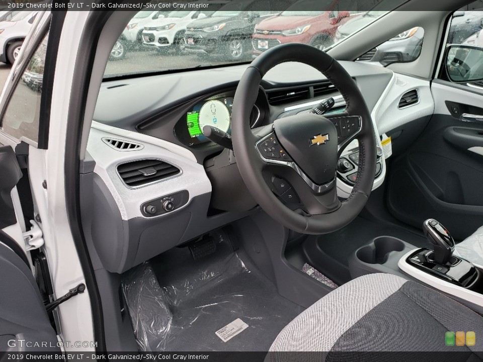 Dark Galvanized/­Sky Cool Gray Interior Front Seat for the 2019 Chevrolet Bolt EV LT #130451675