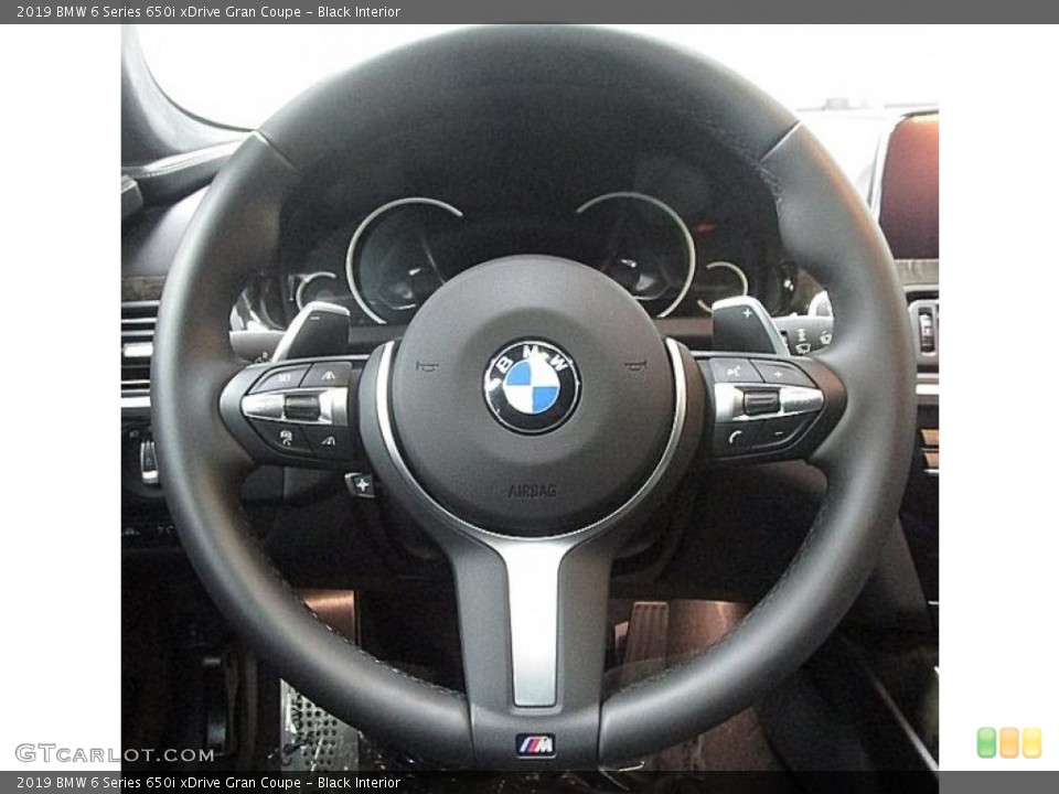 Black Interior Steering Wheel for the 2019 BMW 6 Series 650i xDrive Gran Coupe #130452641