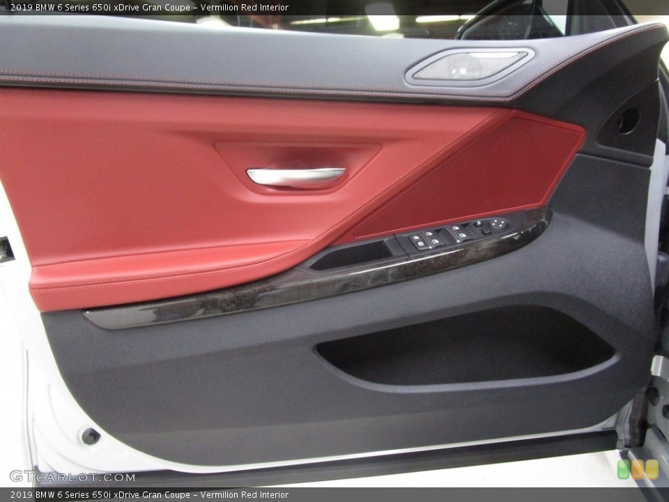 Vermilion Red Interior Door Panel for the 2019 BMW 6 Series 650i xDrive Gran Coupe #130452955
