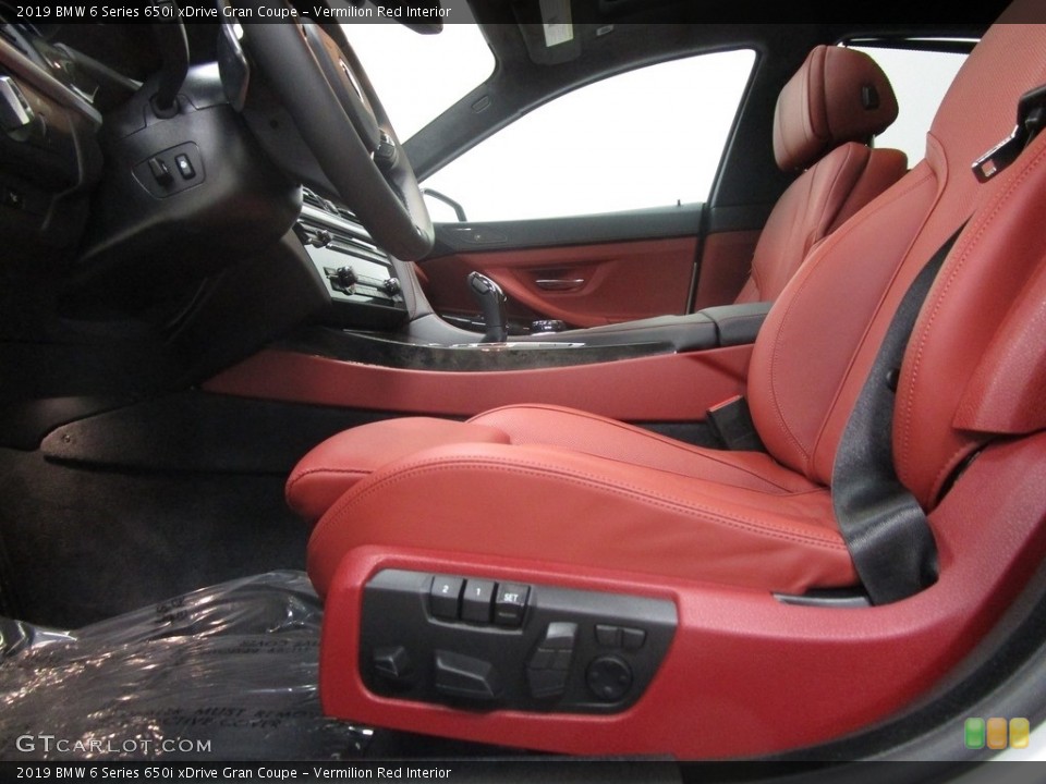 Vermilion Red Interior Front Seat for the 2019 BMW 6 Series 650i xDrive Gran Coupe #130453016