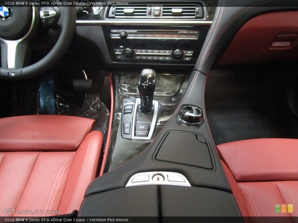 Vermilion Red Interior Controls for the 2019 BMW 6 Series 650i xDrive Gran Coupe #130453466