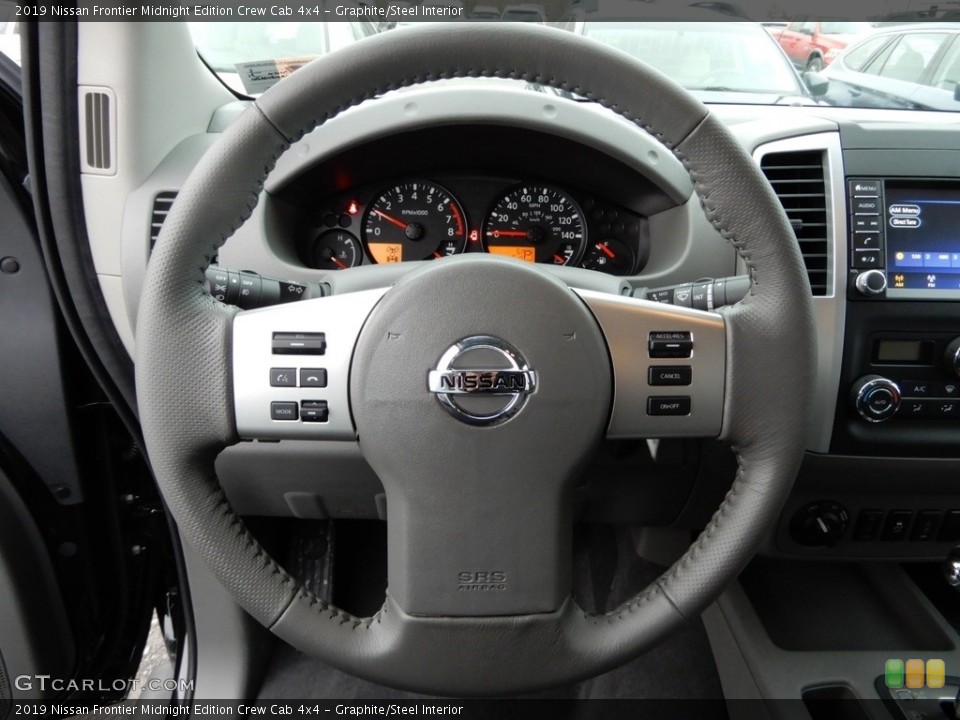 Graphite/Steel Interior Steering Wheel for the 2019 Nissan Frontier Midnight Edition Crew Cab 4x4 #130461078