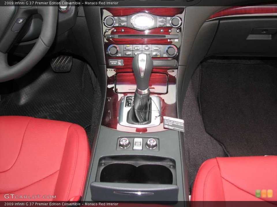 Monaco Red Interior Transmission for the 2009 Infiniti G 37 Premier Edition Convertible #13046515