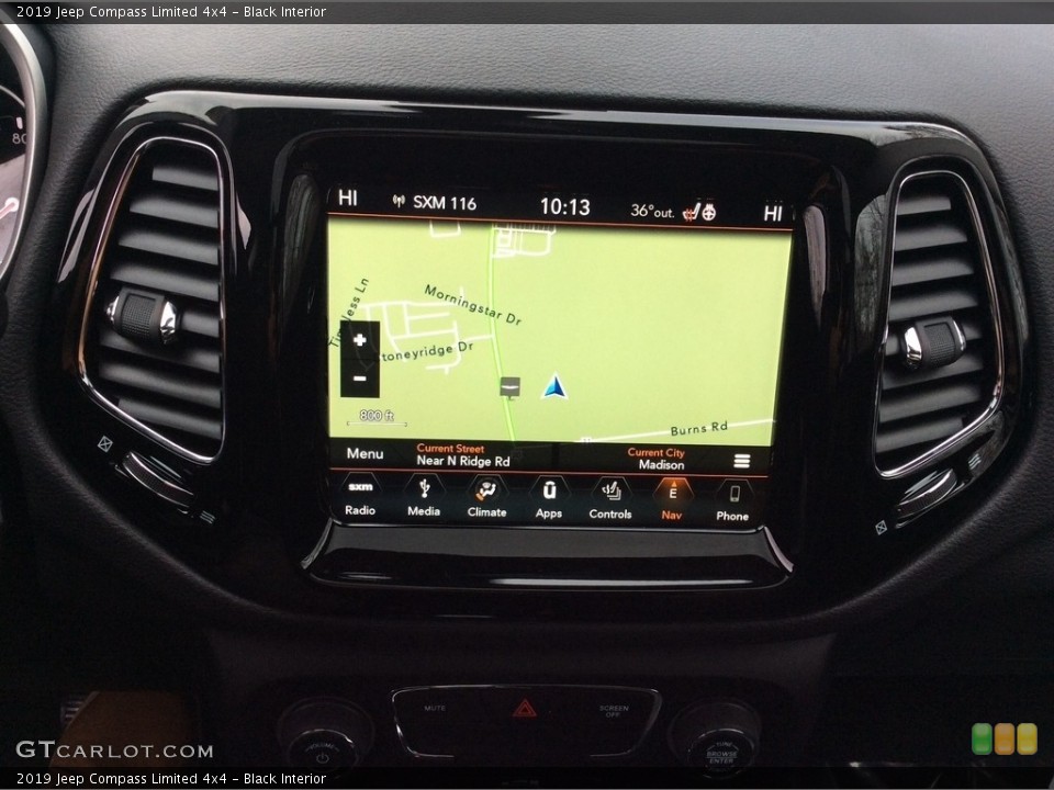 Black Interior Navigation for the 2019 Jeep Compass Limited 4x4 #130465607
