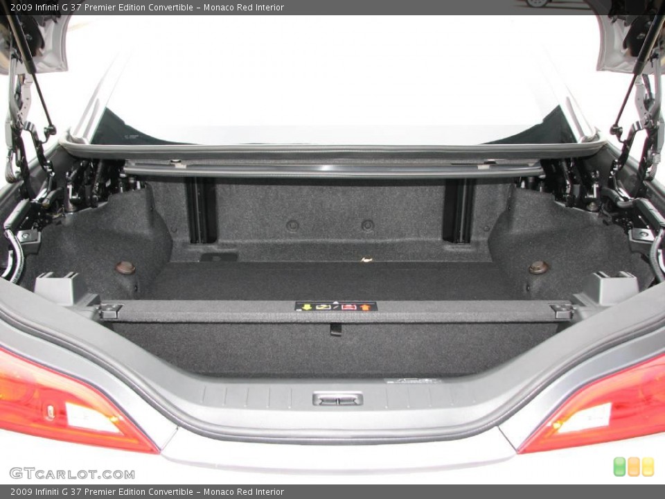 Monaco Red Interior Trunk for the 2009 Infiniti G 37 Premier Edition Convertible #13046575