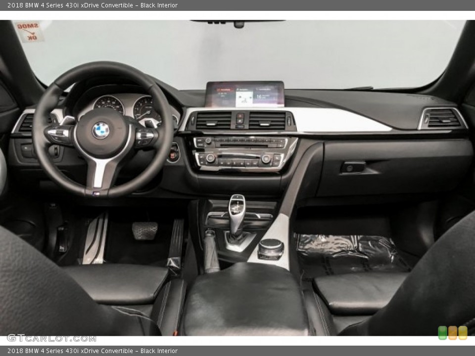Black Interior Dashboard for the 2018 BMW 4 Series 430i xDrive Convertible #130477313