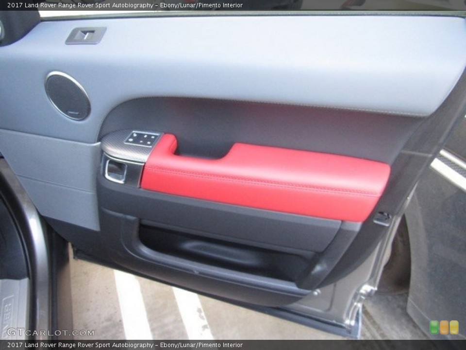 Ebony/Lunar/Pimento Interior Door Panel for the 2017 Land Rover Range Rover Sport Autobiography #130479203