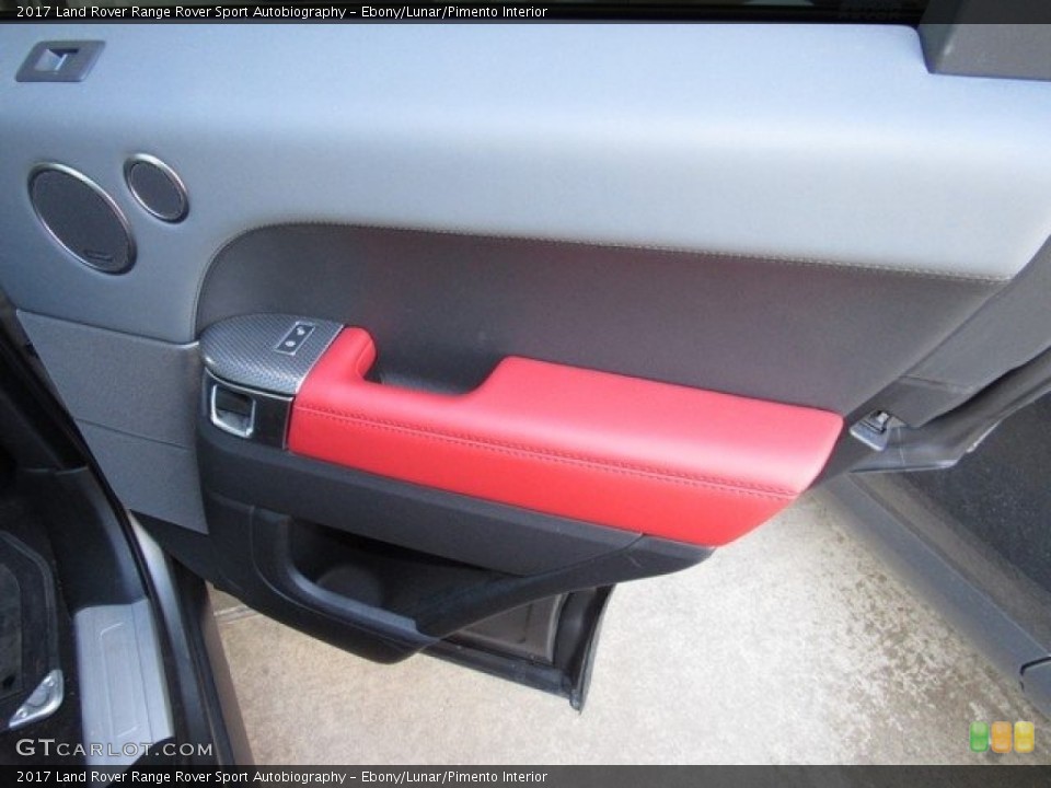 Ebony/Lunar/Pimento Interior Door Panel for the 2017 Land Rover Range Rover Sport Autobiography #130479218