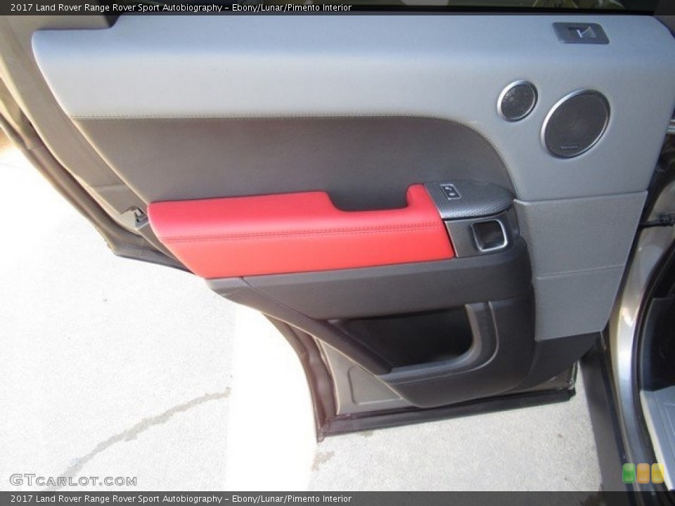 Ebony/Lunar/Pimento Interior Door Panel for the 2017 Land Rover Range Rover Sport Autobiography #130479236