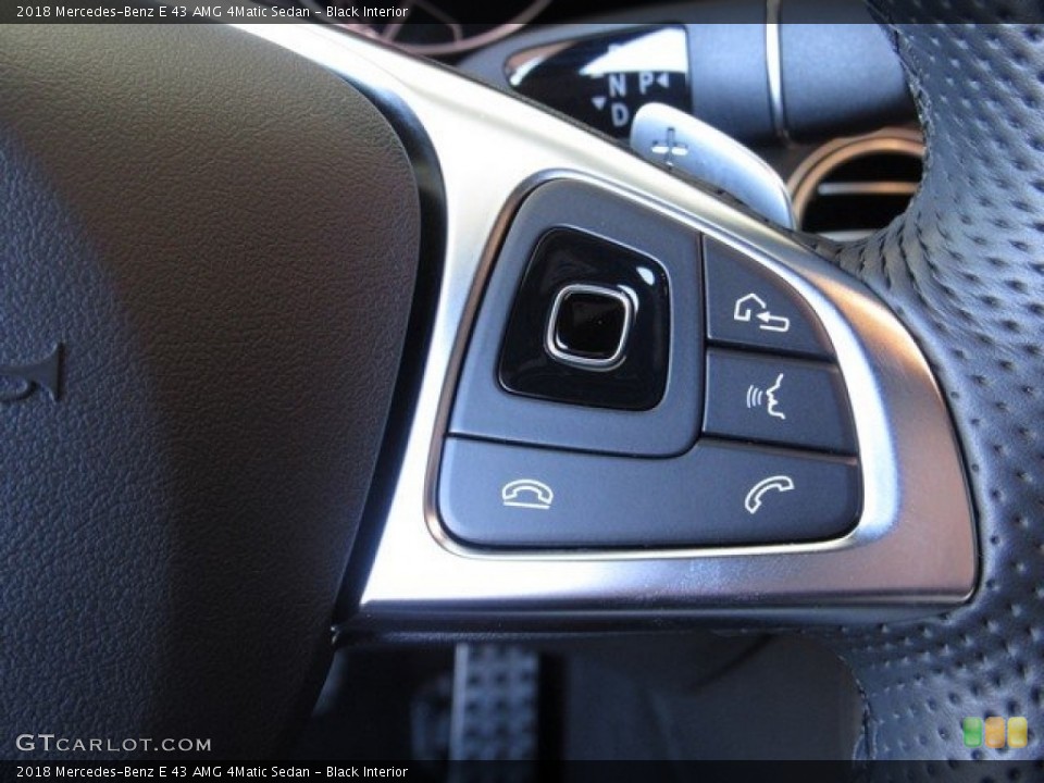 Black Interior Steering Wheel for the 2018 Mercedes-Benz E 43 AMG 4Matic Sedan #130479545
