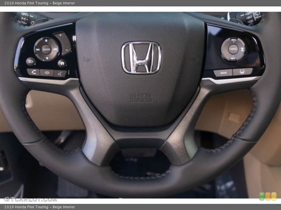 Beige Interior Steering Wheel for the 2019 Honda Pilot Touring #130481351