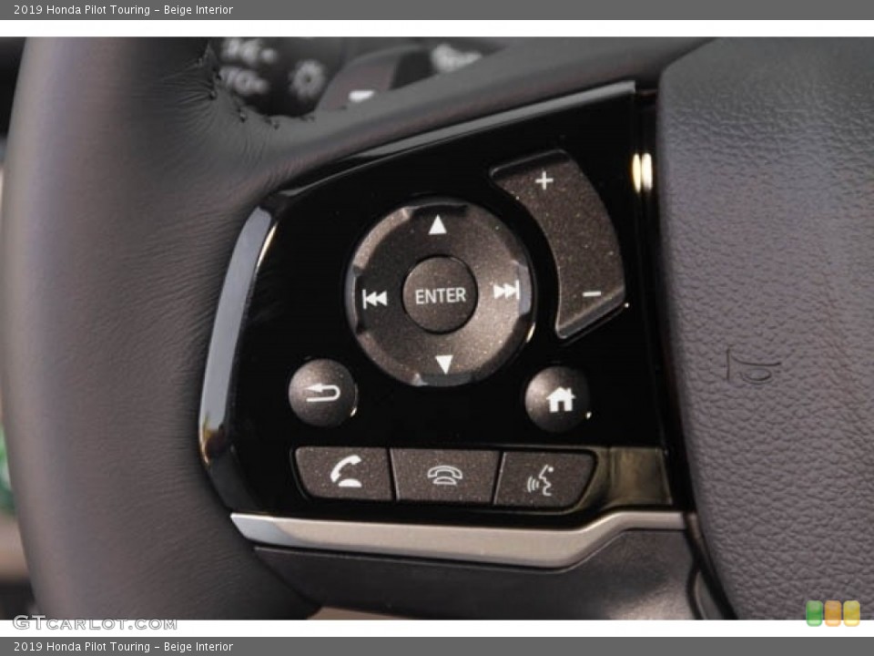 Beige Interior Steering Wheel for the 2019 Honda Pilot Touring #130481363