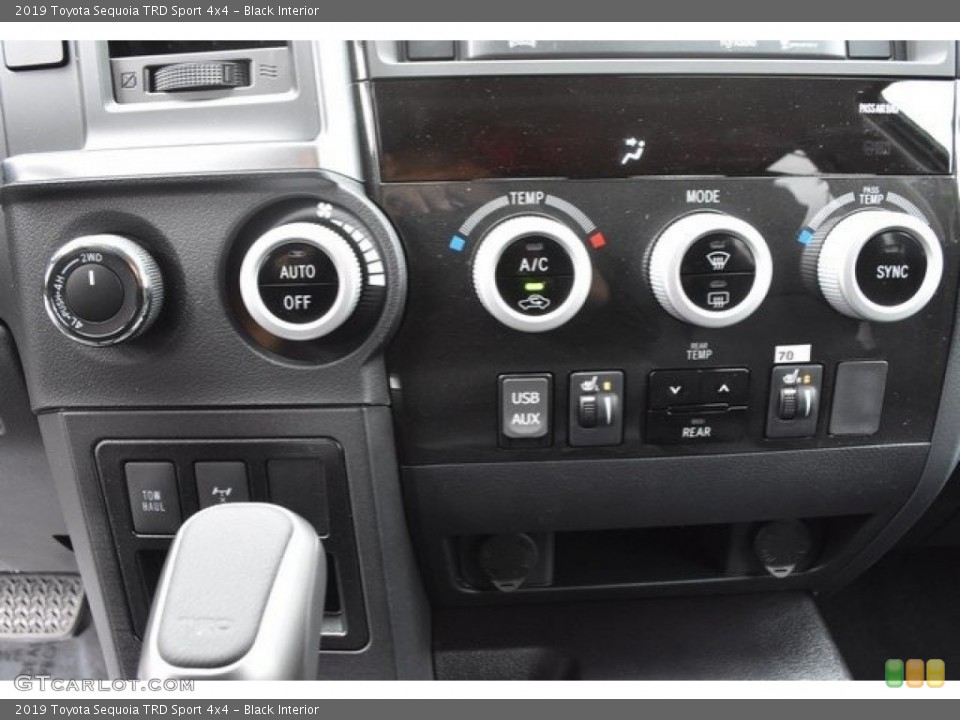 Black Interior Controls for the 2019 Toyota Sequoia TRD Sport 4x4 #130484171