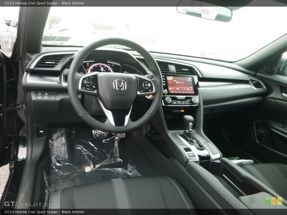 Black Interior Photo for the 2019 Honda Civic Sport Sedan #130490837