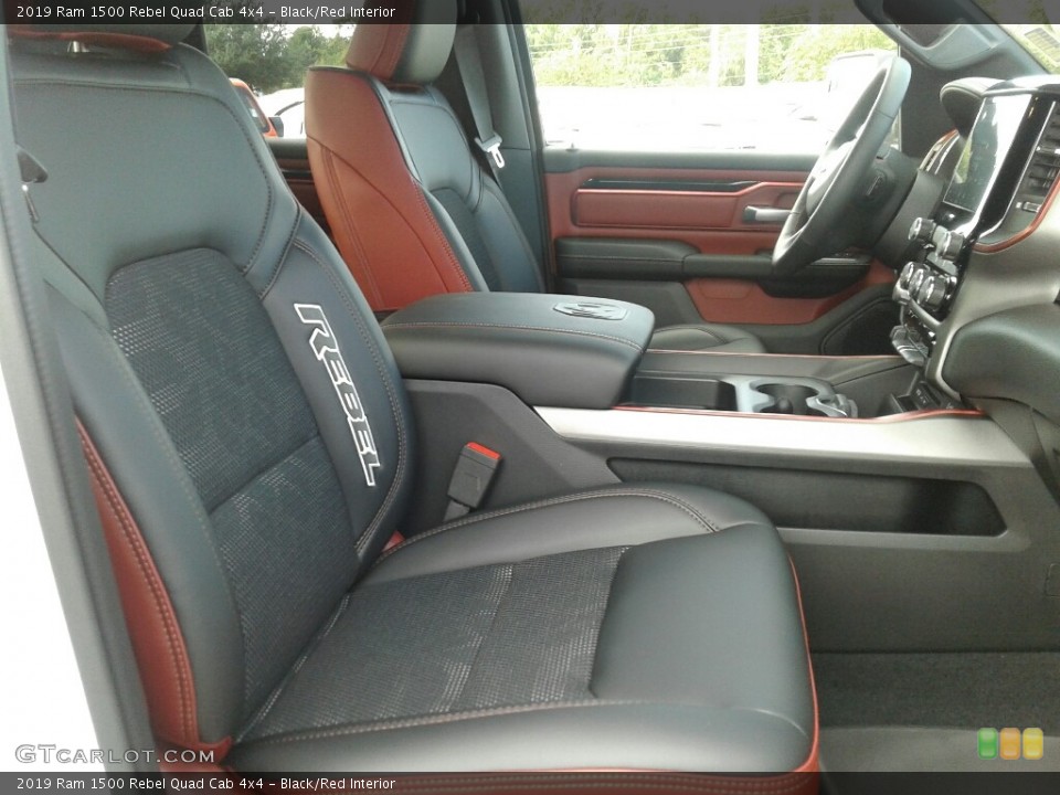 Black/Red Interior Front Seat for the 2019 Ram 1500 Rebel Quad Cab 4x4 #130499129