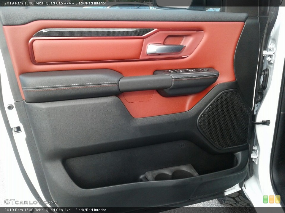 Black/Red Interior Door Panel for the 2019 Ram 1500 Rebel Quad Cab 4x4 #130499291