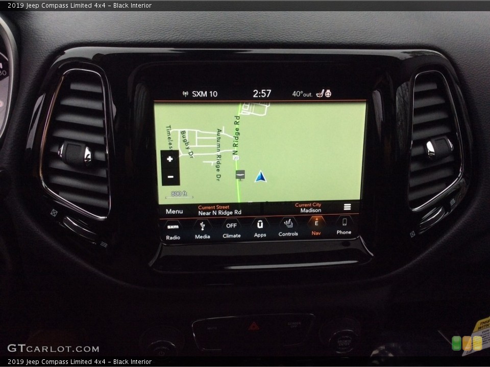 Black Interior Navigation for the 2019 Jeep Compass Limited 4x4 #130510085