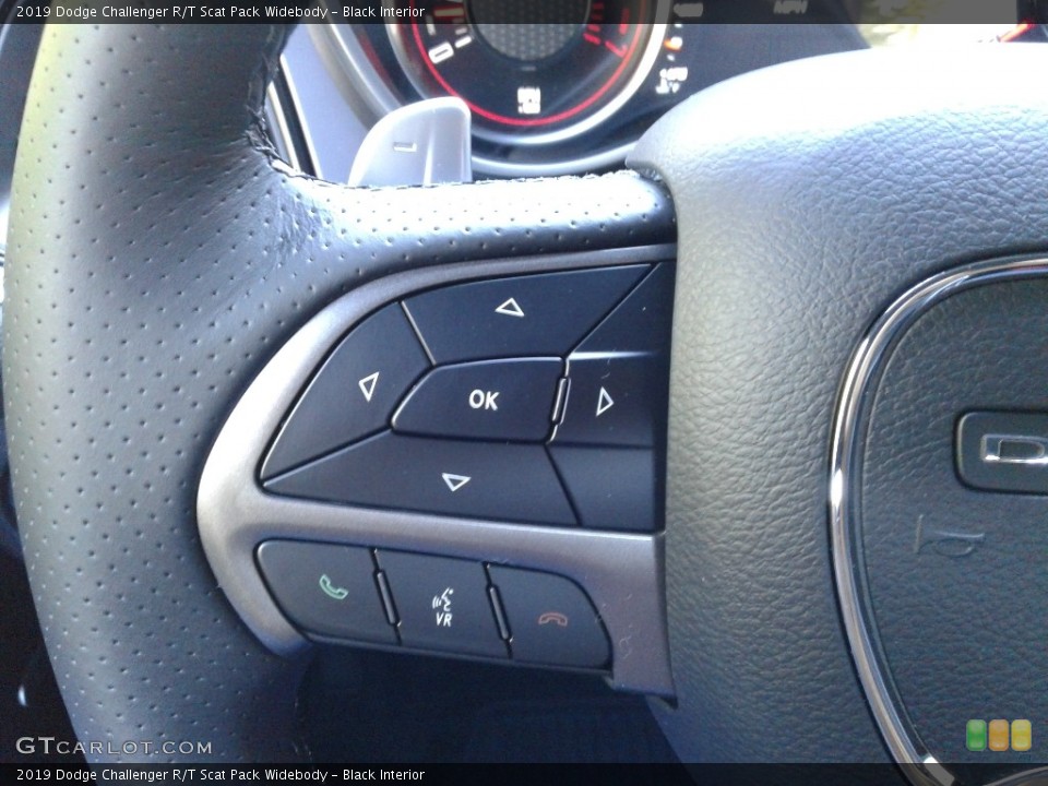 Black Interior Steering Wheel for the 2019 Dodge Challenger R/T Scat Pack Widebody #130514216