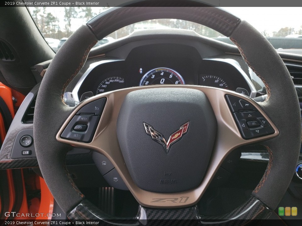 Black Interior Steering Wheel for the 2019 Chevrolet Corvette ZR1 Coupe #130515320