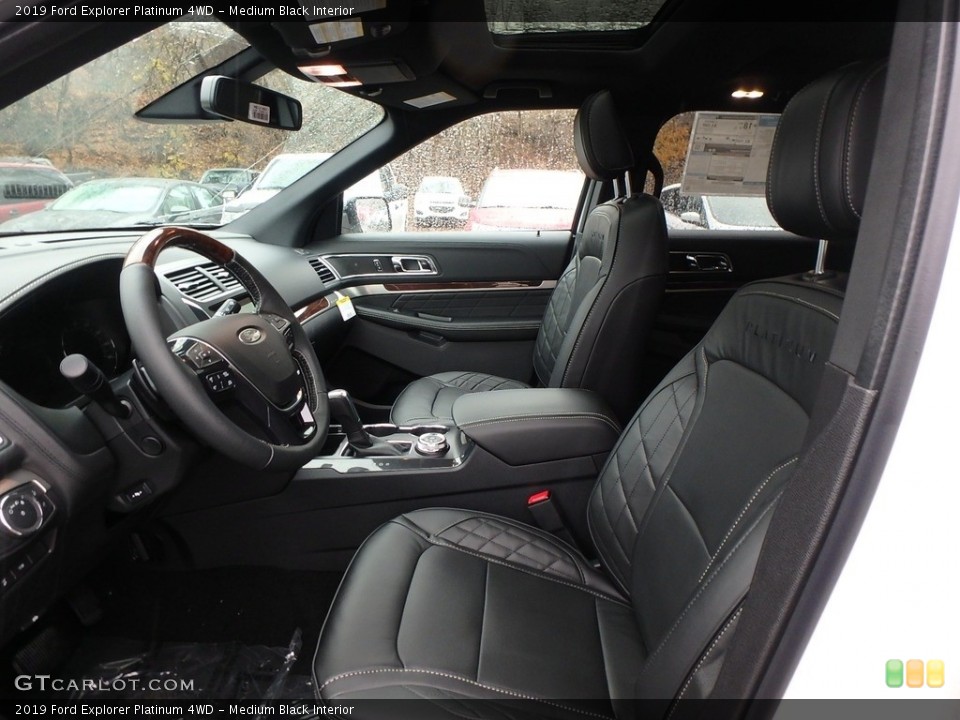 Medium Black Interior Front Seat for the 2019 Ford Explorer Platinum 4WD #130524250
