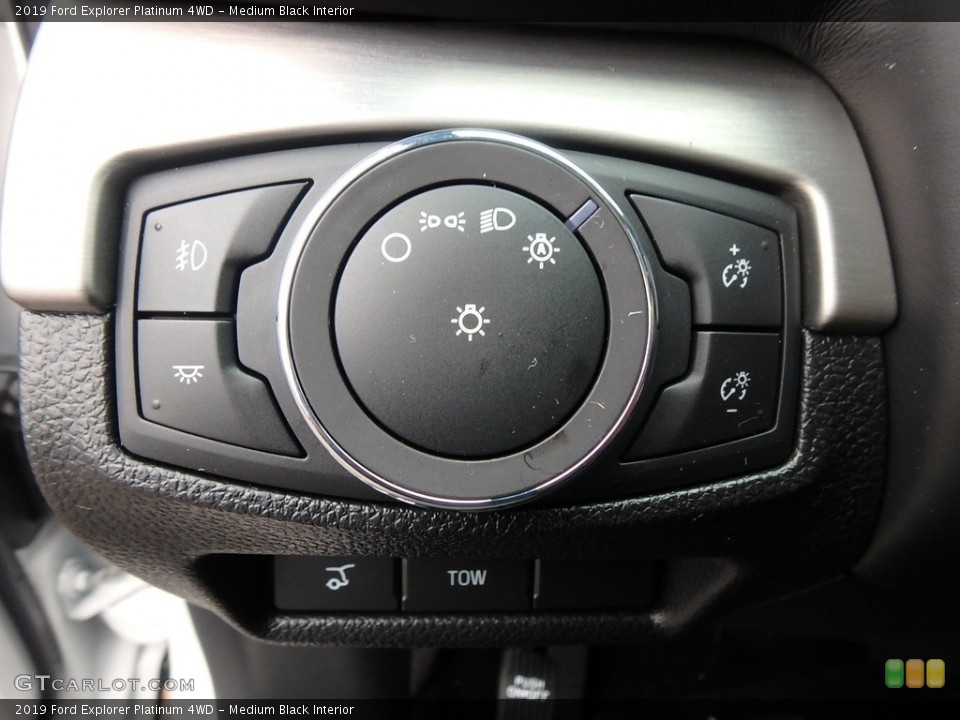 Medium Black Interior Controls for the 2019 Ford Explorer Platinum 4WD #130524412