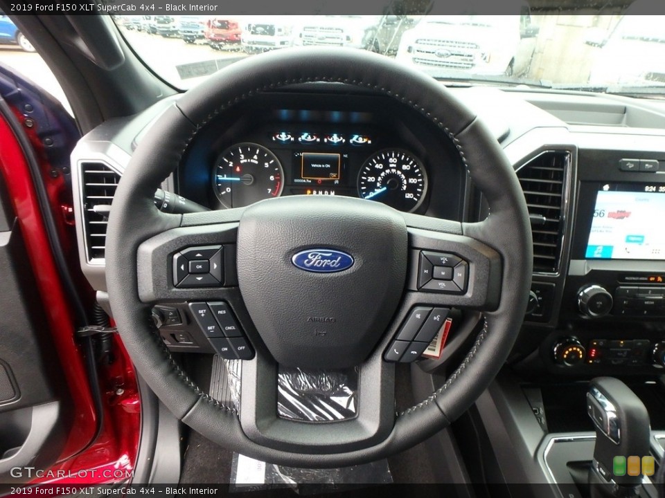Black Interior Steering Wheel for the 2019 Ford F150 XLT SuperCab 4x4 #130524973